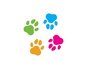 Fototapeta na wymiar paw logo icon of pet vector template