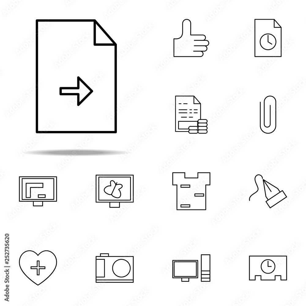 Poster arrow in paper icon. web icons universal set for web and mobile