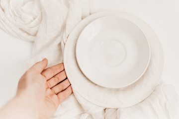 Elegant Neutral & White Floral