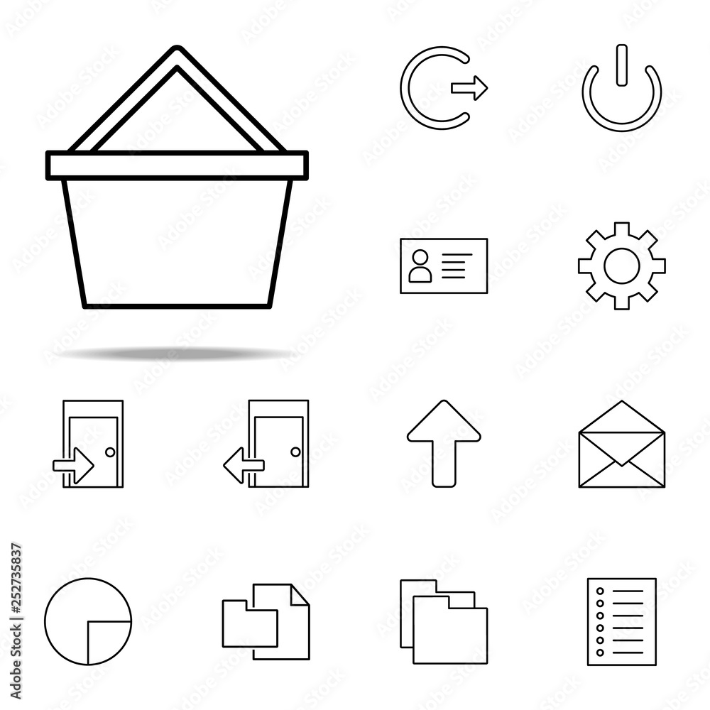 Aufkleber basket icon. web icons universal set for web and mobile