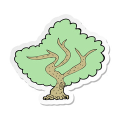 sticker of a cartoon tree
