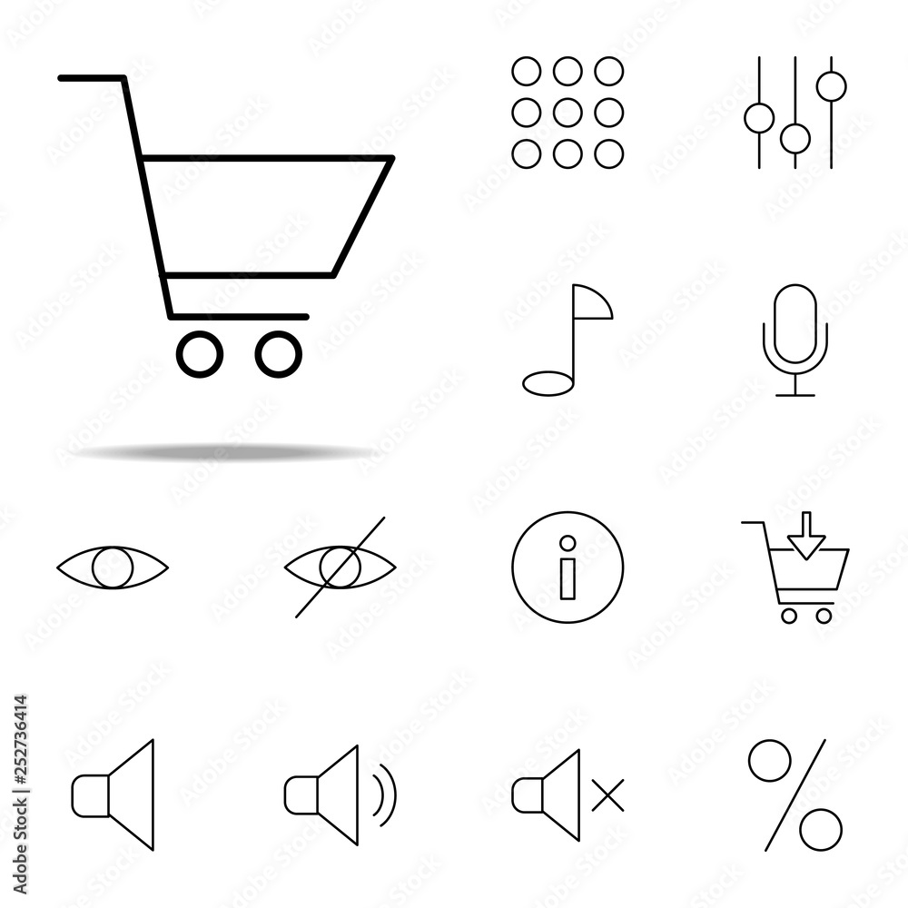 Poster market basket icon. web icons universal set for web and mobile