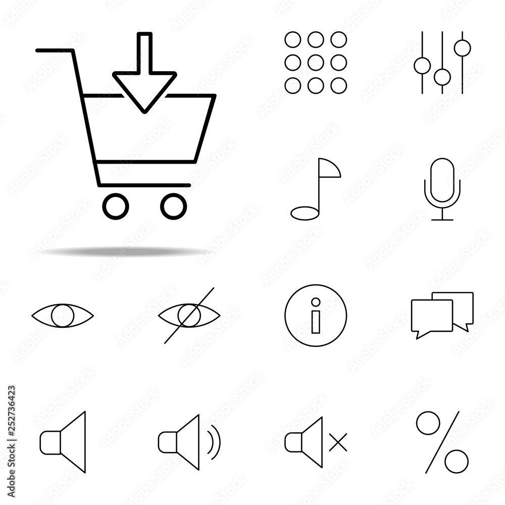 Poster add to basket icon. web icons universal set for web and mobile
