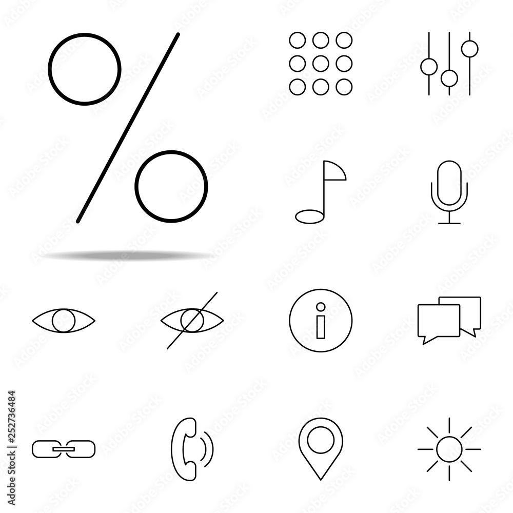 Poster percent sign icon. web icons universal set for web and mobile