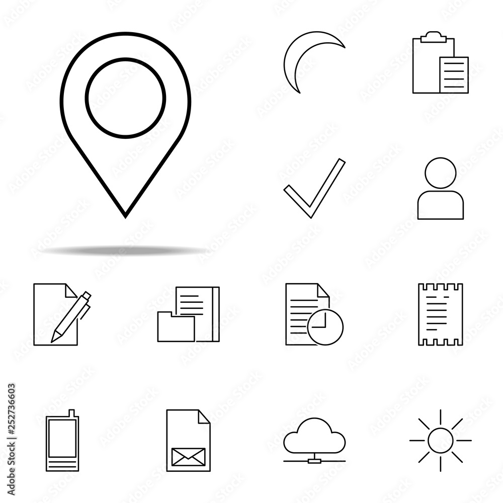 Poster location sign icon. web icons universal set for web and mobile
