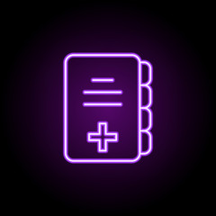 Fototapeta premium medical report line icon. Elements of Medicine in neon style icons. Simple icon for websites, web design, mobile app, info graphics