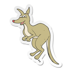 sticker of a cartoon kangaroo