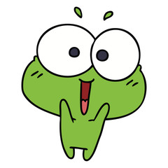 cartoon kawaii excited cute frog