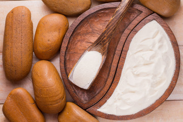 collagen protein top view, hydrolyzed collagen