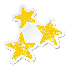 Fototapeta na wymiar distressed sticker of a cartoon star symbols