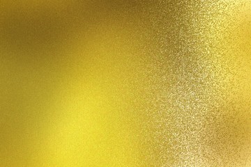 Abstract texture background, shiny on rough gold steel wall