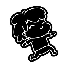 cartoon icon kawaii boy with stubble