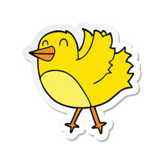 sticker of a cartoon bird