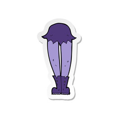 sticker of a cartoon vampire legs