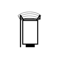 billboard in bus stop icon. Element of advertising billboard icon. Premium quality graphic design icon. Signs and symbols collection icon for websites, web design