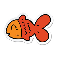 sticker of a cartoon fish