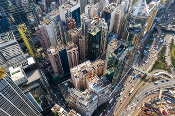 Fototapeta na wymiar Hong Kong city from top view