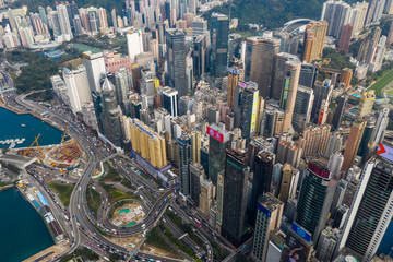 Fototapeta na wymiar Hong Kong harbor front