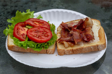 Bacon, Lettuce, and Tomato sandwhich