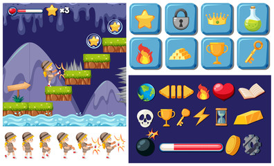 Large scout girl gaming pack