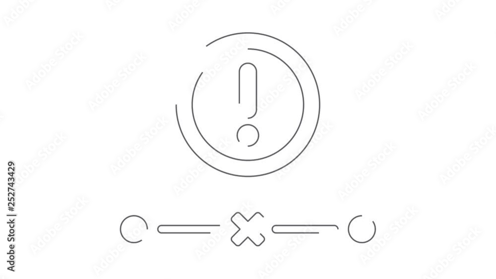 Poster network error animated linear symbol icon 4k