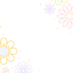 Floral pattern on white background
