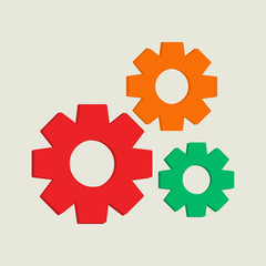 cogwheel gears mechanism technology setting vector illustration