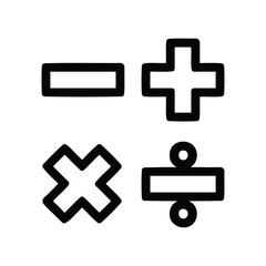 Obraz premium math symbols icon