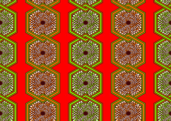 textile fashion, african print fabric, abstract seamless pattern, vector illustration file.