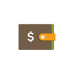 vector wallet Money Icon. illustration of wallet with money symbol. flat icon