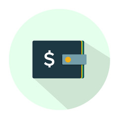 vector wallet Money Icon. illustration of wallet with money symbol. flat icon