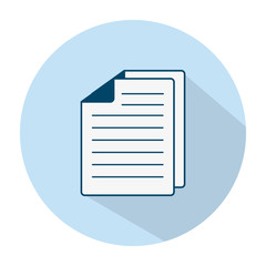 document flat icon - Document vector icon. Illustration isolated for graphic and web design