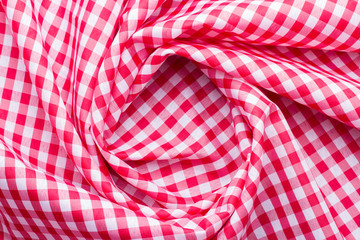 red kitchen cloth on the table