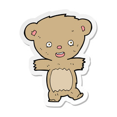 sticker of a cartoon teddy bear