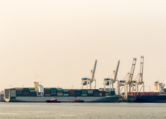 Fototapeta premium Cargo Ship In Port