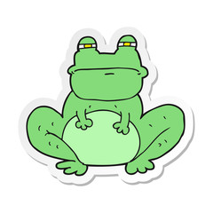 sticker of a cartoon frog