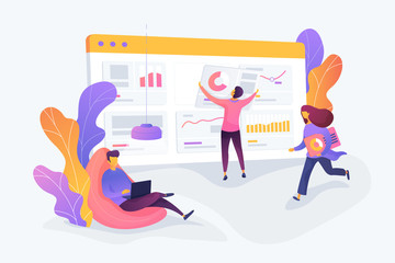Workflow vector creative concept illustration.