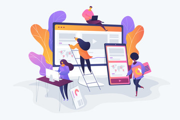 Web design development concept vector illustration
