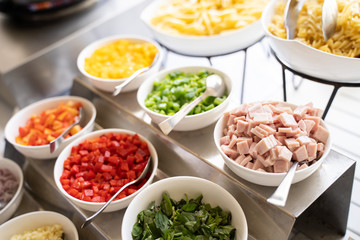 pasta and ingredient for italian food