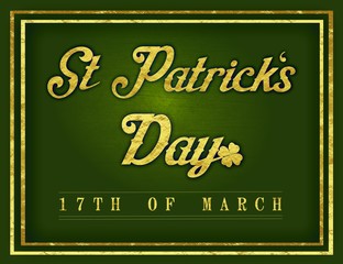 Saint Patrick's Day - Gold Border