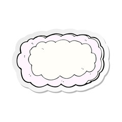sticker of a cartoon cloud symbol