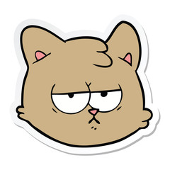 sticker of a cartoon cat face
