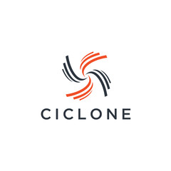 ciclone blue wave spiral vector circle logo design inspiration