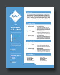 CV / resume - elegant stylish design vector
