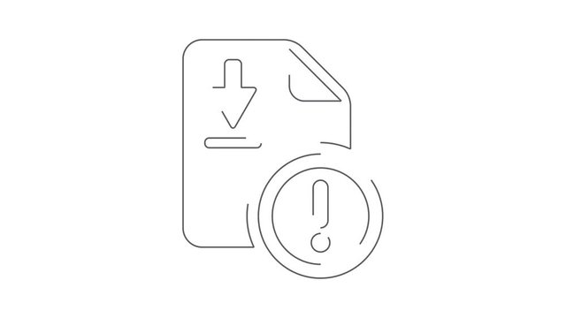 Download error animated linear symbol icon 4K