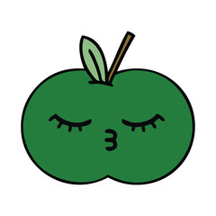 cute cartoon juicy apple