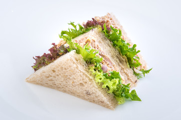 Close up Sandwich tuna