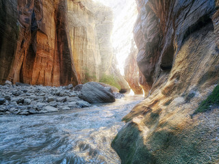 Canyon River Reflecting Ambient Daylight