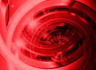 binary circuit board future technology, red cyber security concept background, abstract hi speed digital internet.motion move blur. pixel vector