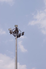 lights on background of blue sky